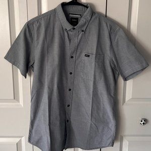 Blue Gray RVCA Slim Fit Button Down Size M